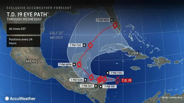 Sara to soon form in Caribbean, track into Florida next week